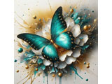 digital mural wallpaper, абстракция, бабочка, 3д, брызги