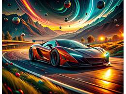 digital mural wallpaper, авто, трек, скорость, спорткар