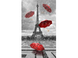 digital mural wallpaper, Париж, Франция, Эйфилева, зонтик