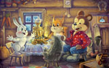 фотообои детские мультфильм заяц самовар