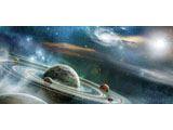 digital mural wallpaper, космос, планета, si-fi, расширение пространства