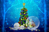digital mural wallpaper, детские, елка, баннер, новый год